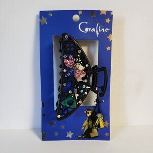 Coraline Hair Clip Dragonfly Black Cat Button Metal Claw Hair Clip New Laika